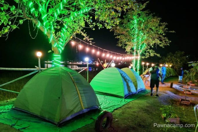 pawna camping location B tents in a row