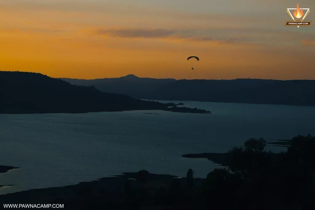 Super view while flying above lake