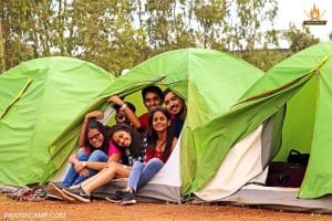 People inside the tent - Pawna lake