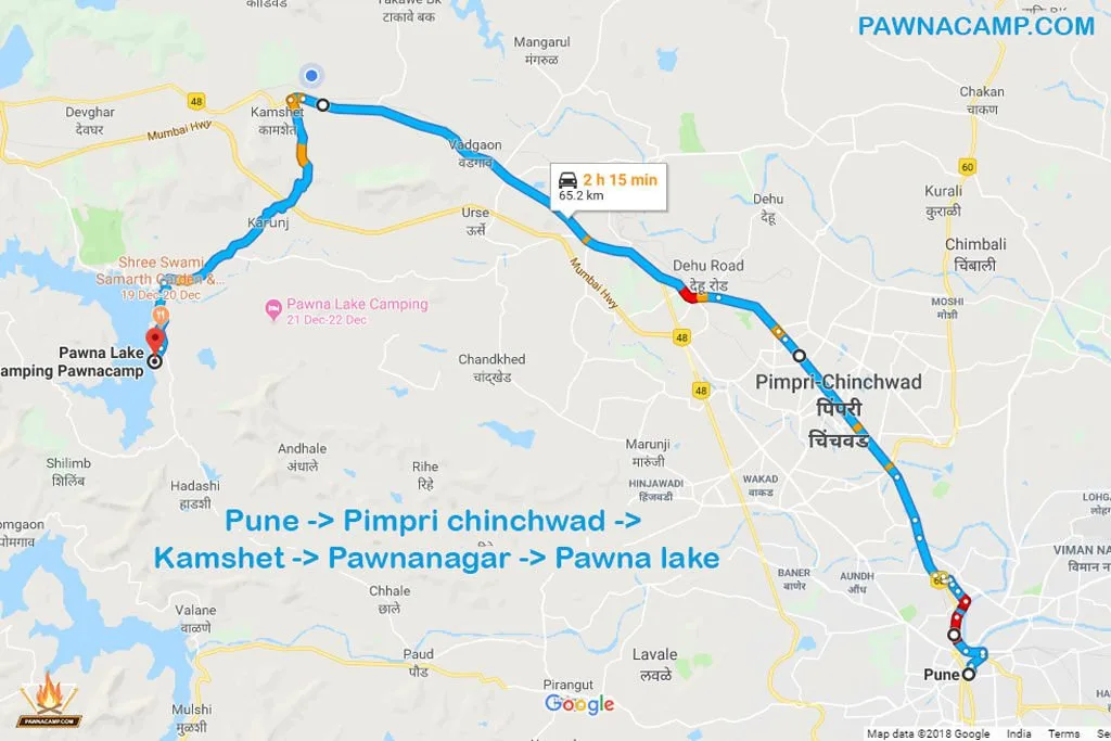 Pawna lake camping direction from Pune
