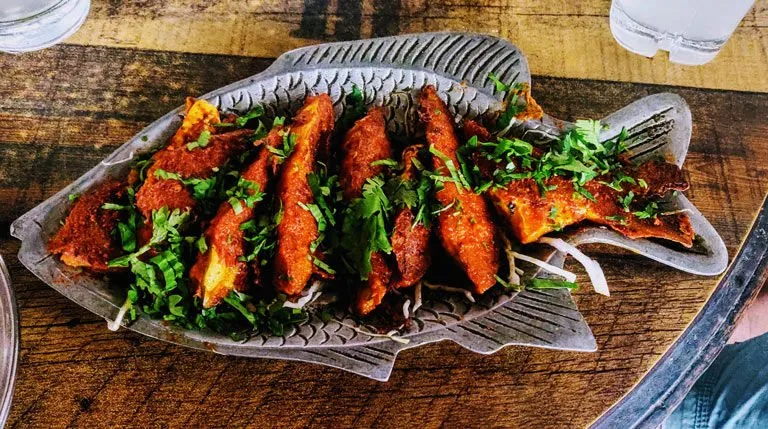 Kinara village dhaba fish dish
